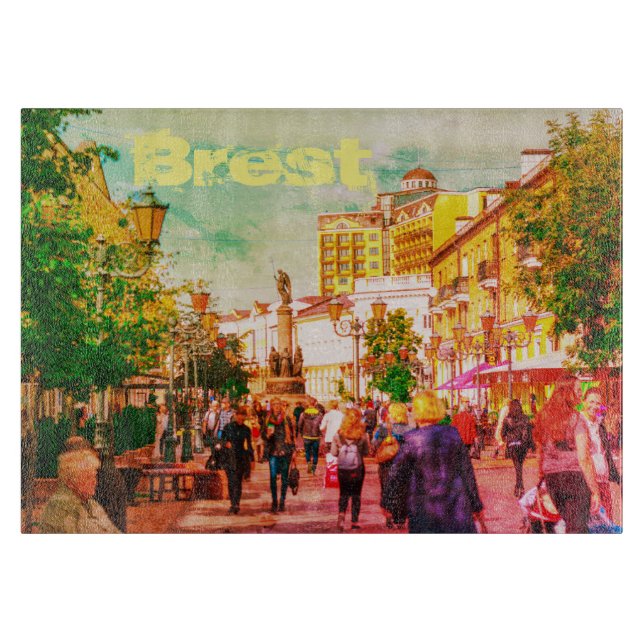 Brest Belarus Architecture Cityscape City Cutting Board (Front)