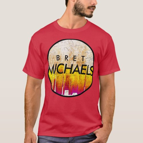 Bret Michaels VINTAGE YELLOW CIRCLE T_Shirt