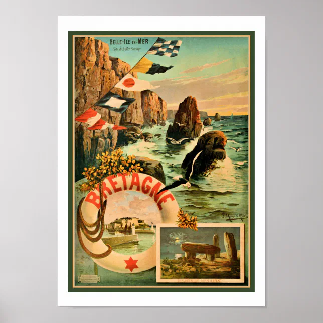 Bretagne Brittany Hugo d'Alesi 1895 French travel Poster | Zazzle