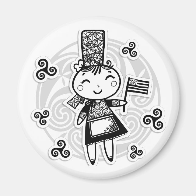 Breton girl magnet (Front)