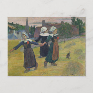 Breton Girls Dancing - Paul Gauguin Postcard