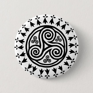 Breton triskel & hermines button