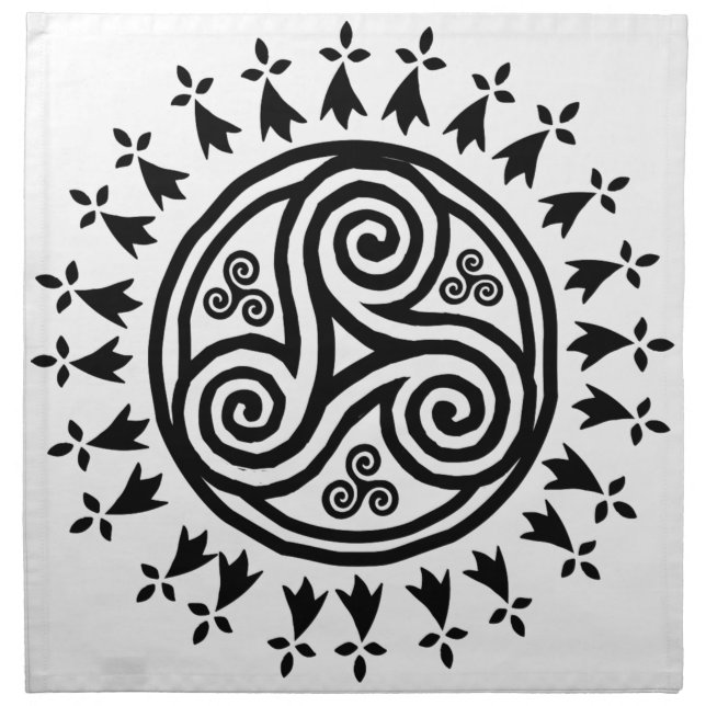 Breton triskel & hermines cloth napkin (Front)