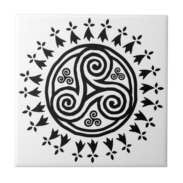 Breton triskel & hermines tile (Front)