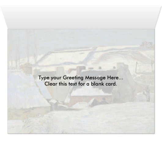 Breton Village In The Snow By Paul Gauguin (Inside Horizontal (Bottom))