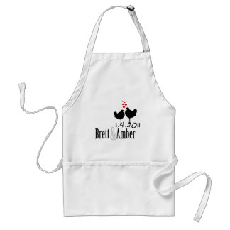 Brett & Amber Custom Wedding Logo Adult Apron
