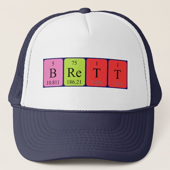 Brett periodic table name hat (Front)
