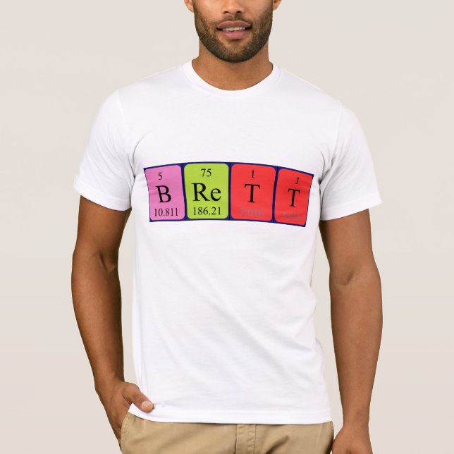 Brett periodic table name shirt (Front)