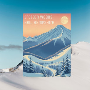 Bretton Woods New Hampshire ski vacation Postcard