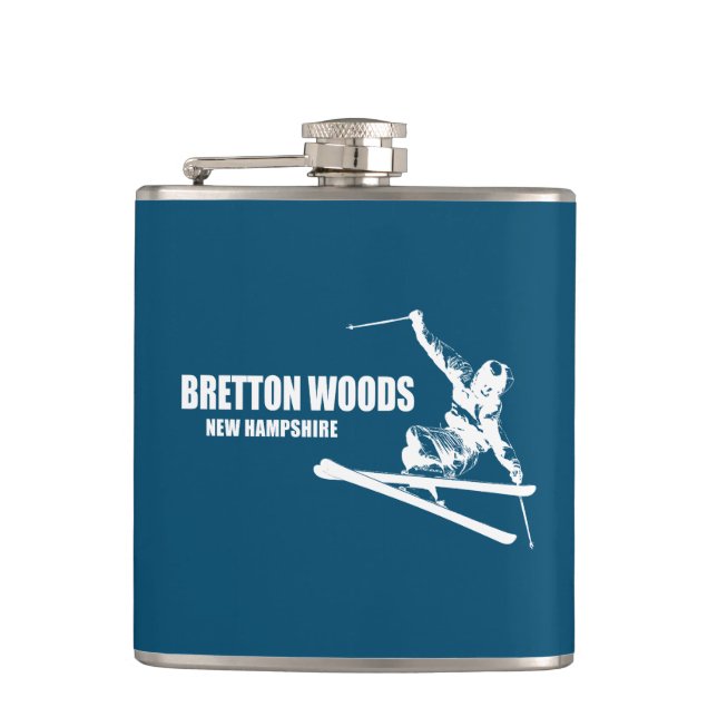 Bretton Woods New Hampshire Skier Flask (Front)