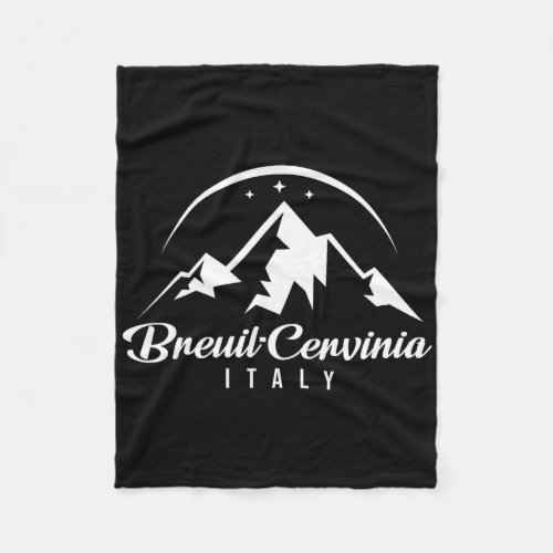 Breuil-cervinia Italy Ski Resort Skiing Snowboardi Fleece Blanket