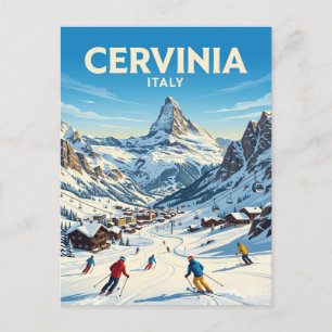 Breuil-Cervinia Ski Resort Italy Postcard