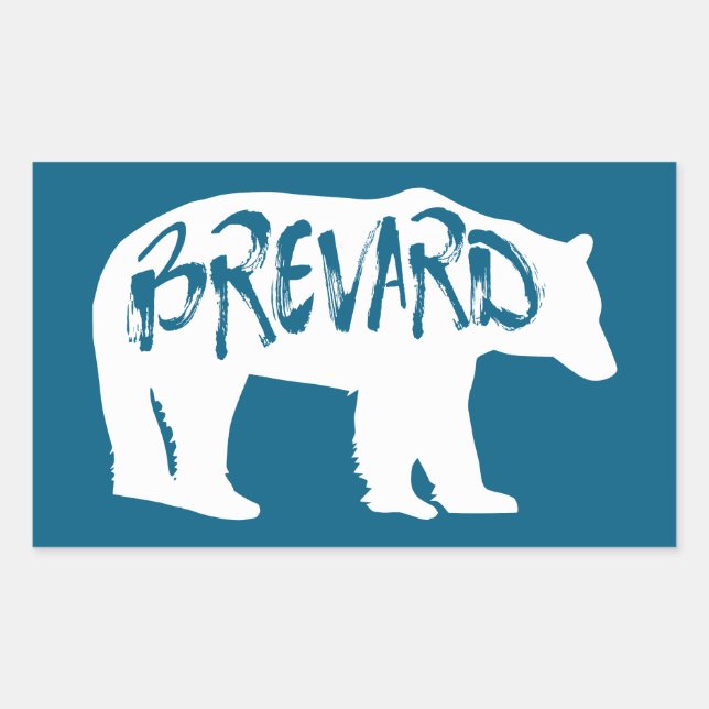 Brevard North Carolina Bear Rectangular Sticker (Front)