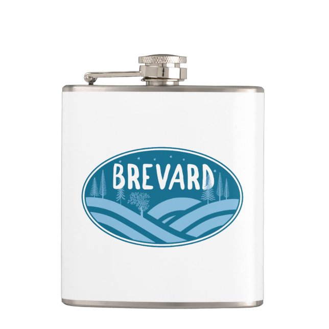Brevard North Carolina Outdoors Flask (Front)