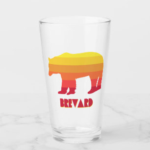 Brevard North Carolina Rainbow Bear Glass