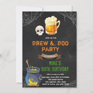 Brew and boo halloween holiday card