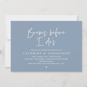 Brew before I do's, Wedding Rehearsal Dinner Invitation