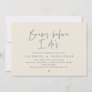 Brew before I do's, Wedding Rehearsal Dinner Invitation