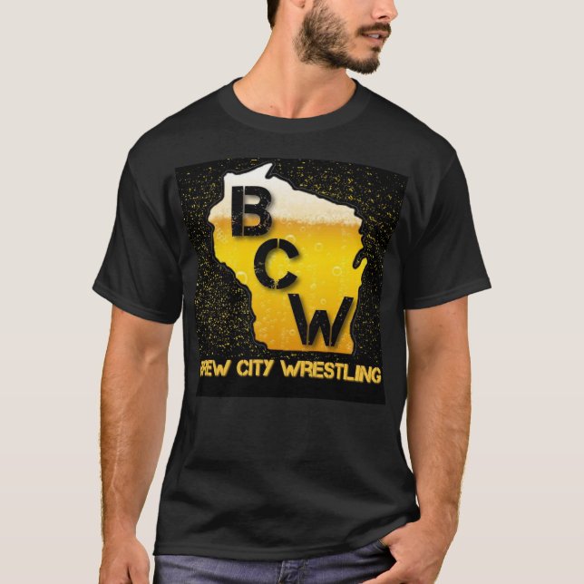 Brew City Wrestling Beer State T-shirt (Front)