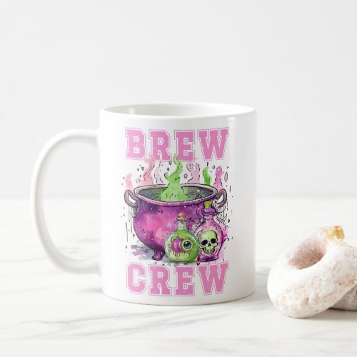 Brew Crew Funny Cute Witch Potion Halloween Coffee Mug