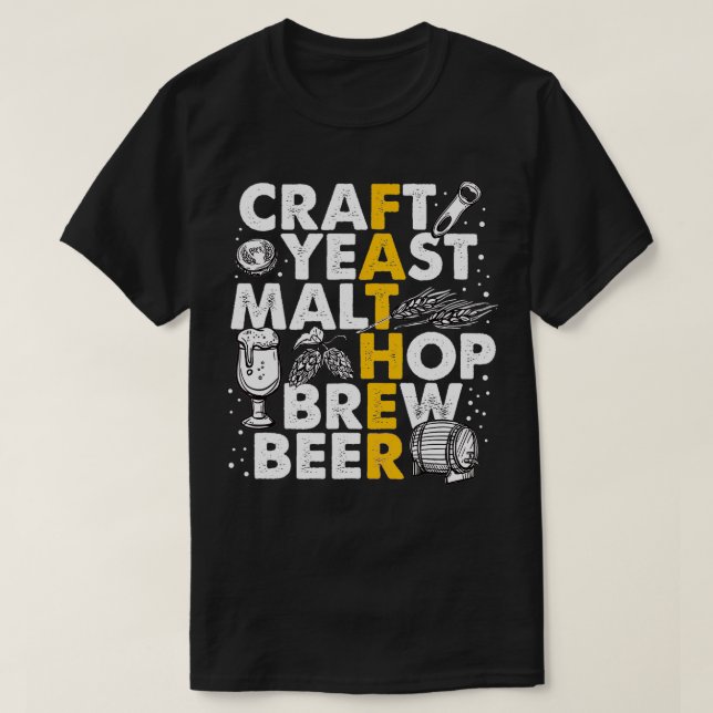 Brew Dad Beer Brewer Brewing Father Gift  T-Shirt (Design Front)