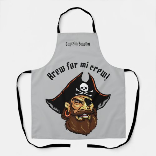 Brew for Mi Crew Pirate Personalize Apron