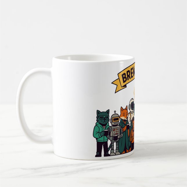 “Brew Happy! Coffee Crew Coffee Mug (Left)
