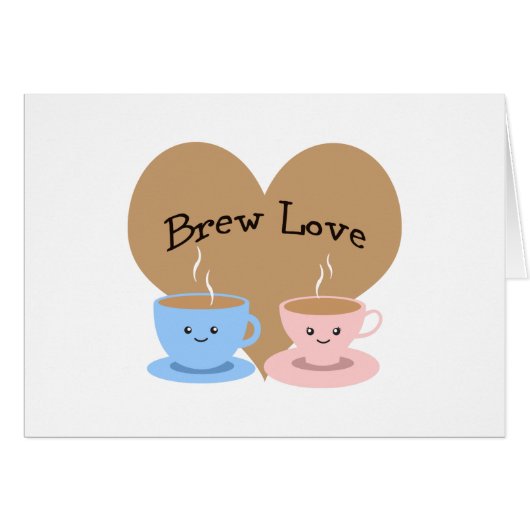 Brew Love! Coffee Mugs Cards (Front Horizontal)