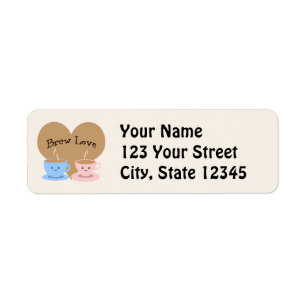 Brew Love! Coffee Mugs Label