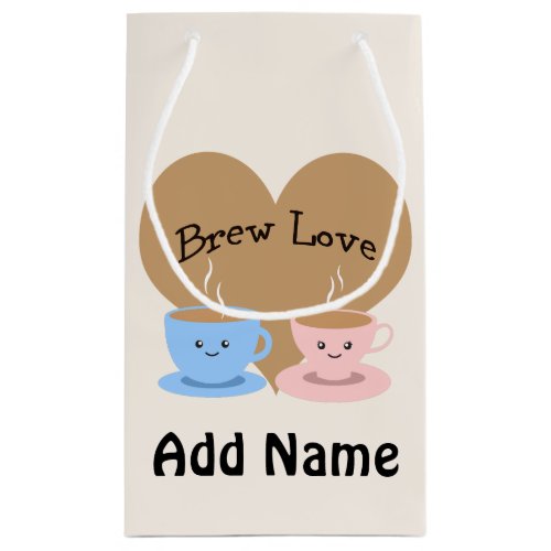 Brew Love Coffee Mugs Small Gift Bag