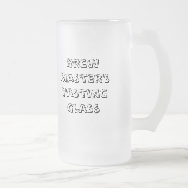 Brew Master's Tasting Glass Frosted Glass Beer Mug (Right)