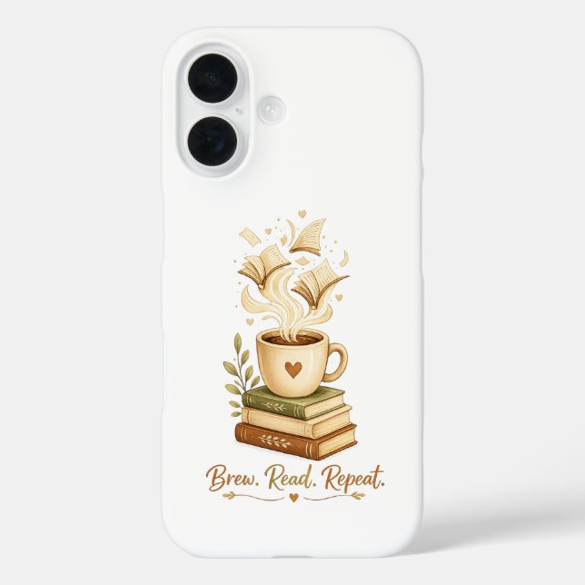Brew. Read. Repeat. | Cozy Coffee & Book Lover  Case-Mate iPhone Case (Back)