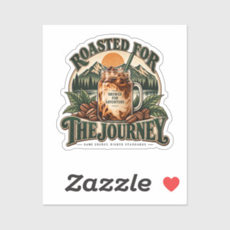 Brew Roam Repeat Vintage Iced Coffee Mountain Sticker