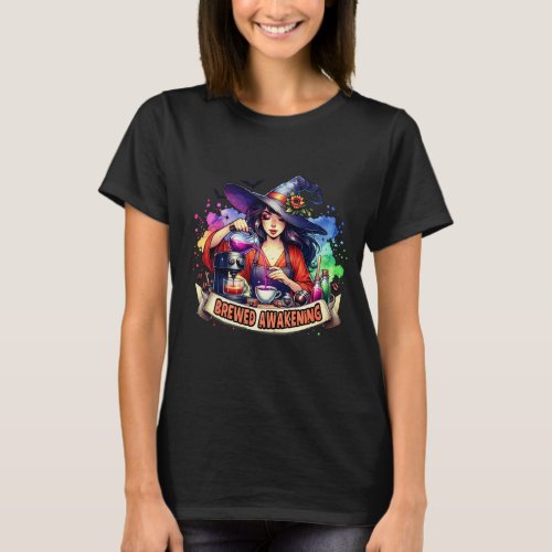 Brewed Awakening Witch  Magical Potion  T_Shirt