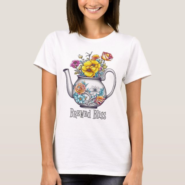 Brewed Bliss Teapot T-Shirt (Front)