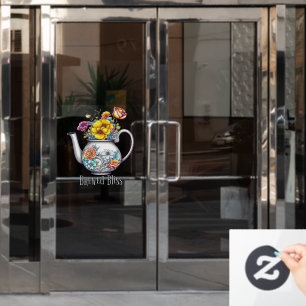 Brewed Bliss Teapot Window Cling