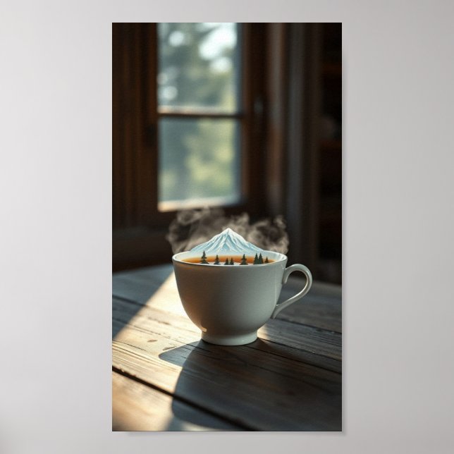Brewed Escape – A Mountain in My Cup Poster (Front)