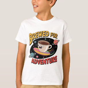 Brewed for Adventure - Coffee Space Traveler T-Shirt