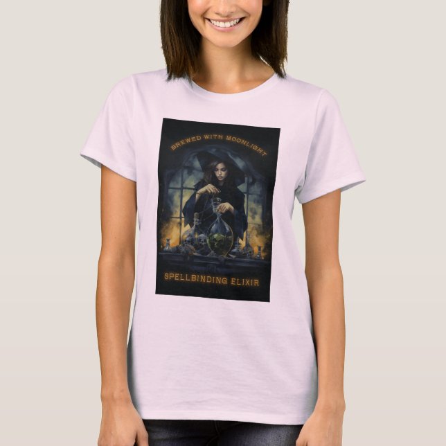 Brewed with Moonlight Witch T-Shirt (Front)