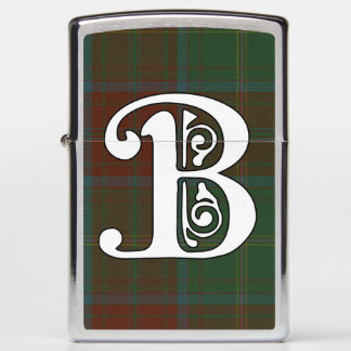 Brewer Clan Tartan Monogram Zippo Lighter