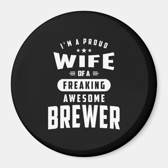 Brewer Job Title Tee Gift For Mens Womens Magnet (Front)