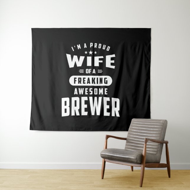 Brewer Job Title Tee Gift For Mens Womens Tapestry (In Situ (Horizontal))