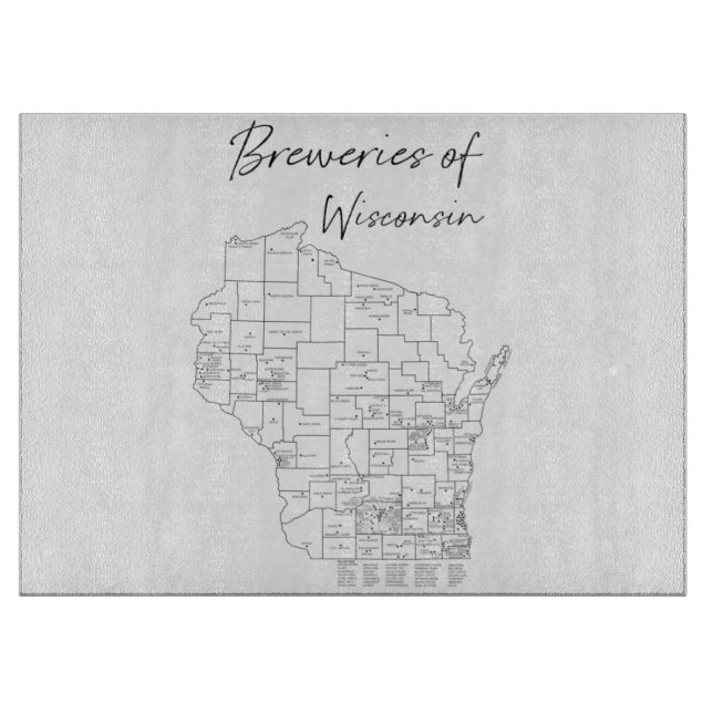 Breweries of Wisconsin Cutting Board (Front)