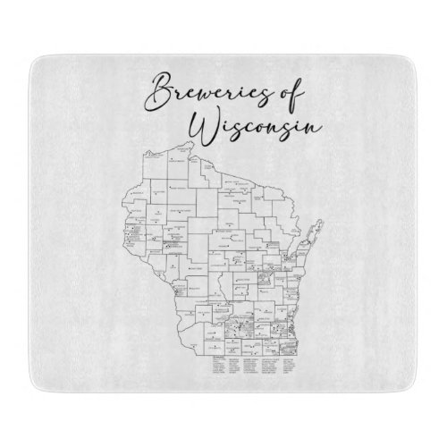 Breweries of Wisconsin Cutting Board