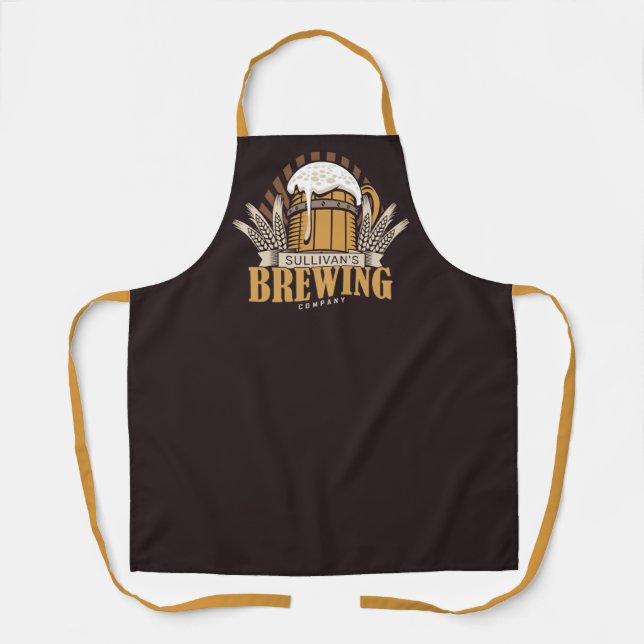 Brewery ADD NAME Craft Beer Brewing Company Bar Apron (Front)