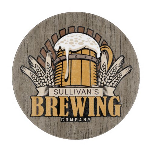Brewery ADD NAME Craft Beer Brewing Company Bar Cutting Board