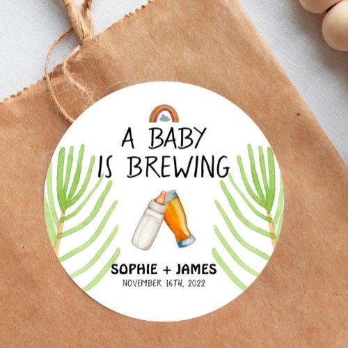 Brewery Baby _ Color _ Baby Shower Favor Sticker