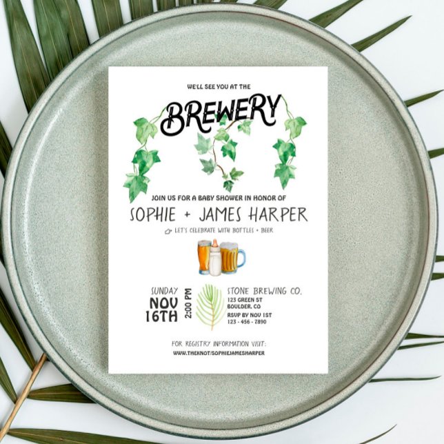 Brewery Baby - Color - Baby Shower Invitation (Creator Uploaded)