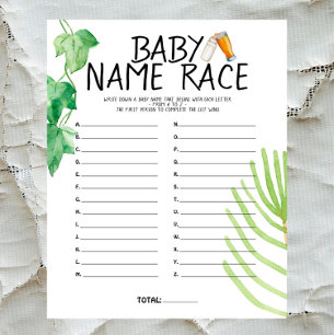Brewery Baby - Color - Baby Shower Name Race Game