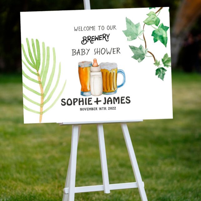 Brewery Baby - Color - Baby Shower Welcome Sign (Creator Uploaded)
